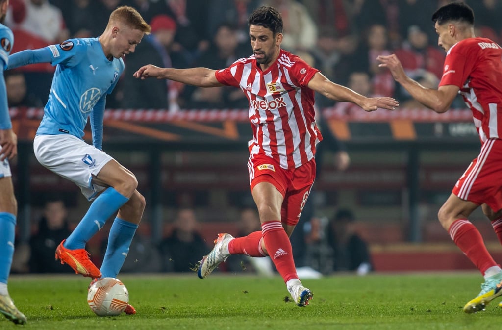 Der zukünftige Frankfurter Larsson stand für Malmö FF in der Europa League gegen Union Berlin auf dem Platz.