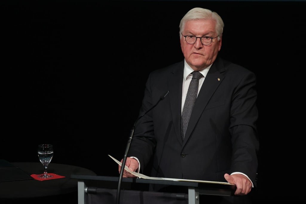 Bundespräsident Frank-Walter Steinmeier spricht bei der Gedenkfeier zum 30. Jahrestag des Solinger Brandanschlags.