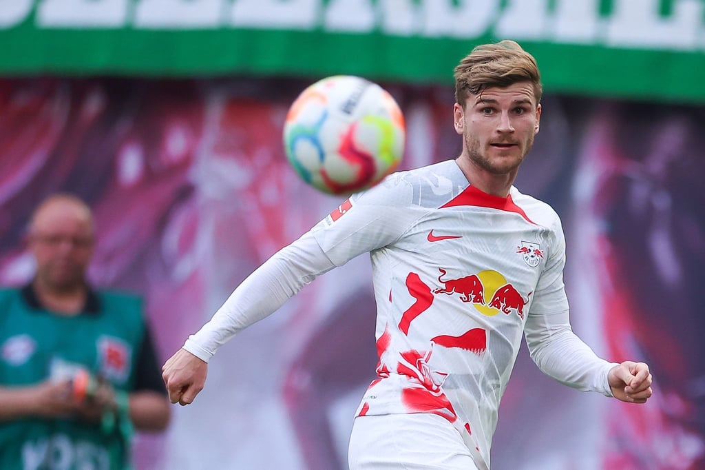 Leipzigs Spieler Timo Werner am Ball.