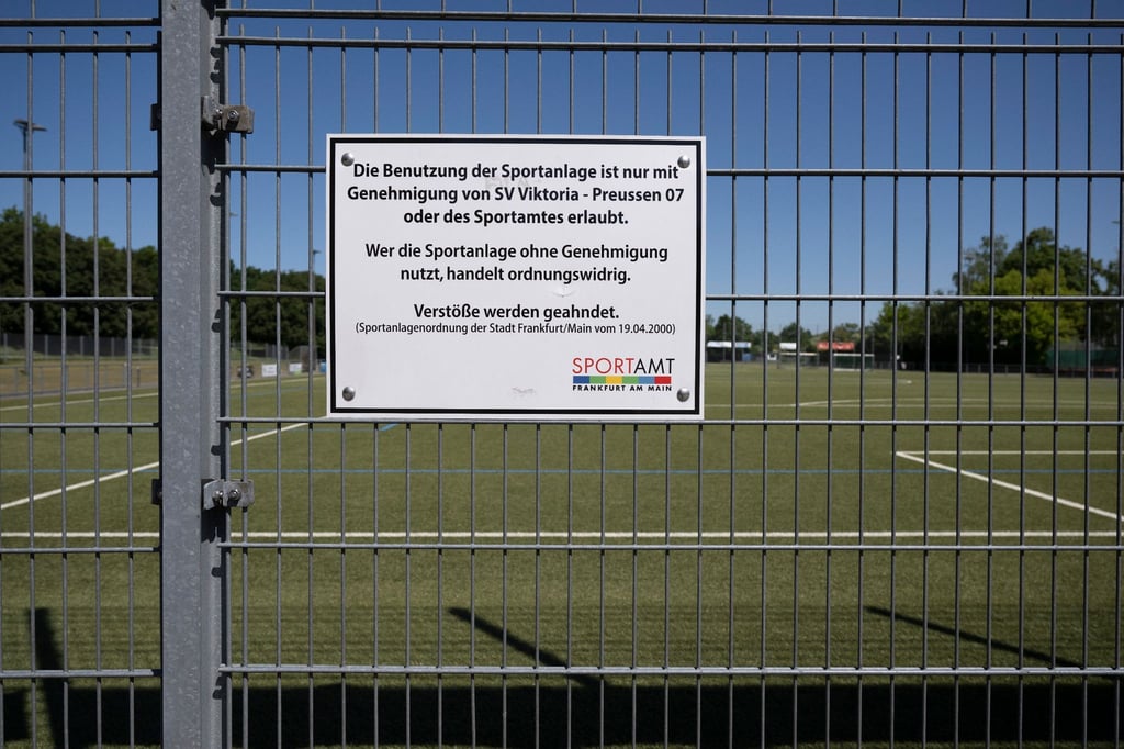 Der Fußballplatz des SV Viktoria Preußen e.V. im Frankfurter Stadtteil Eckenheim.