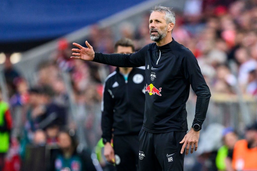 Leipzigs Trainer Marco Rose könnte am Samstag seinen ersten großen Titel gewinnen.