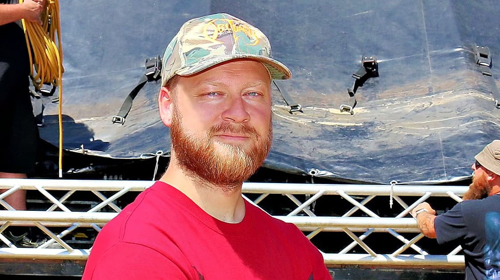 Kai Linkohr bei den Vorbereitungen zum Festival 2018
