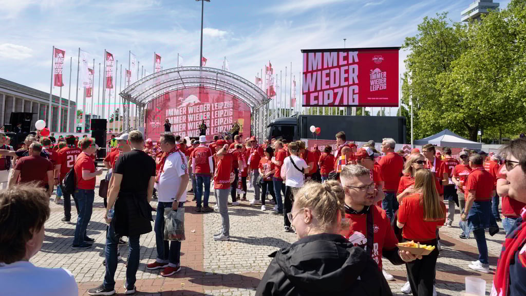 Auf der RB-Fanparty blieb am Samtagnachmittag alles friedlich.