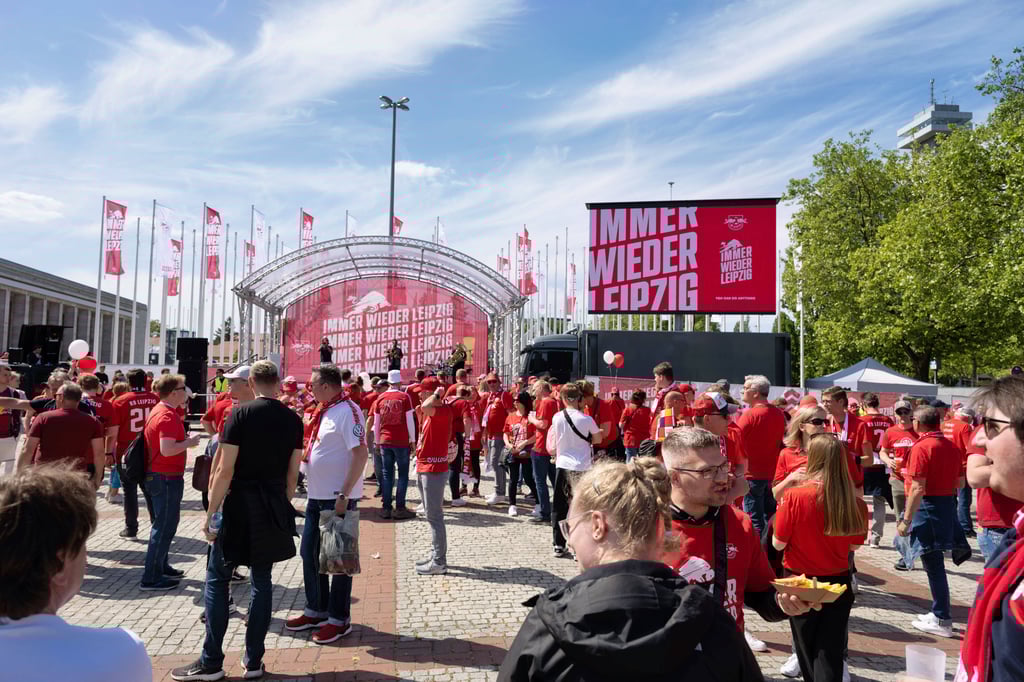 Auf der RB-Fanparty blieb am Samtagnachmittag alles friedlich.