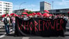Demonstrantinnen nehmen am Protest gegen das Prostituiertenschutzgesetz am Internationalen Hurentag teil.
