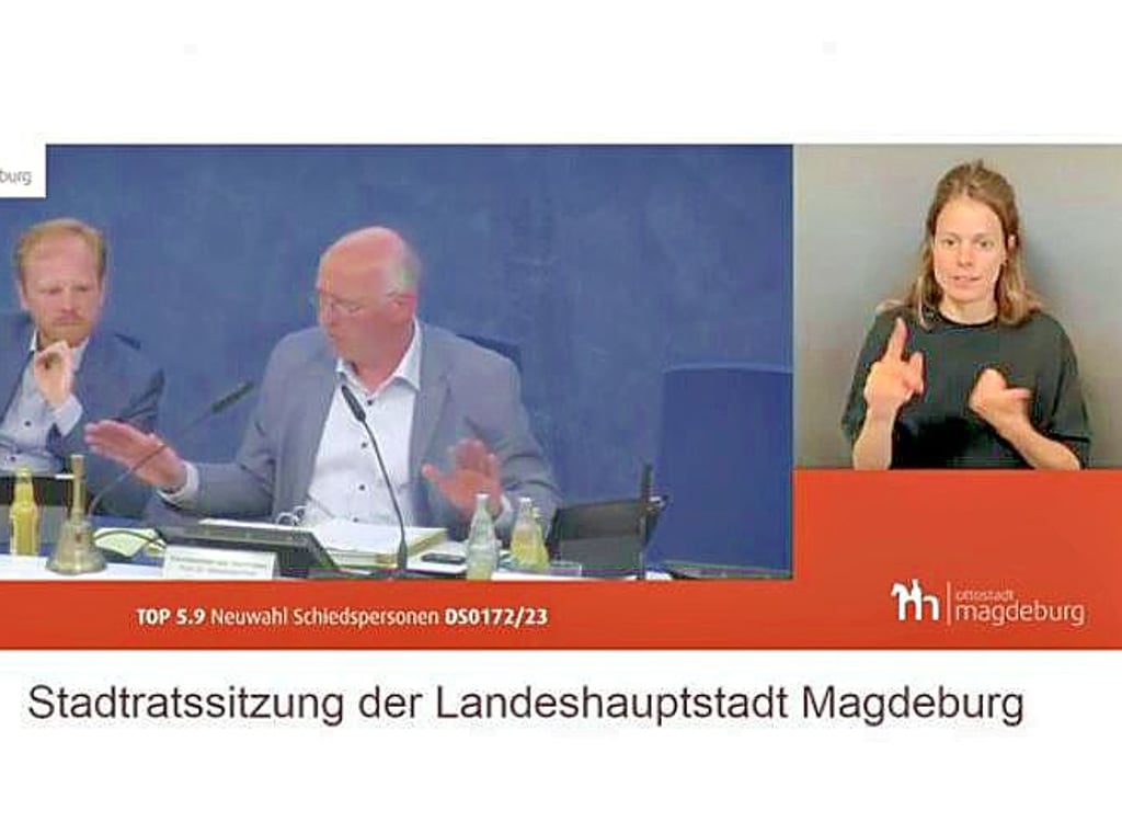 Der übliche Livestream der Stadtratssitzung wird durch Gebärdensprachdolmetschen ergänzt. Dazu wird jeweils eine Dolmetscherin in den herkömmlichen Videostream eingeblendet