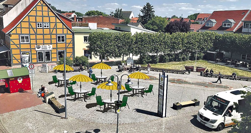 Der Rathausturmplatz in Salzwedel könnte für gastonomische Zwecke genutzt werden.
