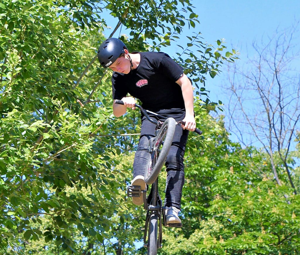 Zeigte seine BMX-Fertigkeiten: Jakob Kittler.