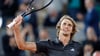 Der deutsche Alexander Zverev jubelt nach seinem Sieg.