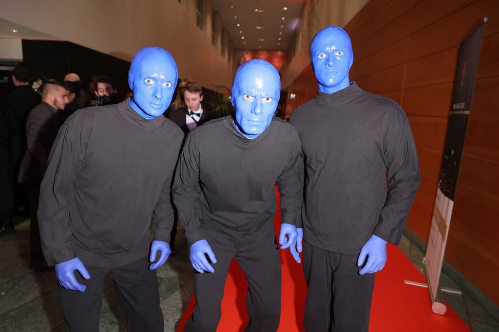 Mitglieder der Blue Man Group.