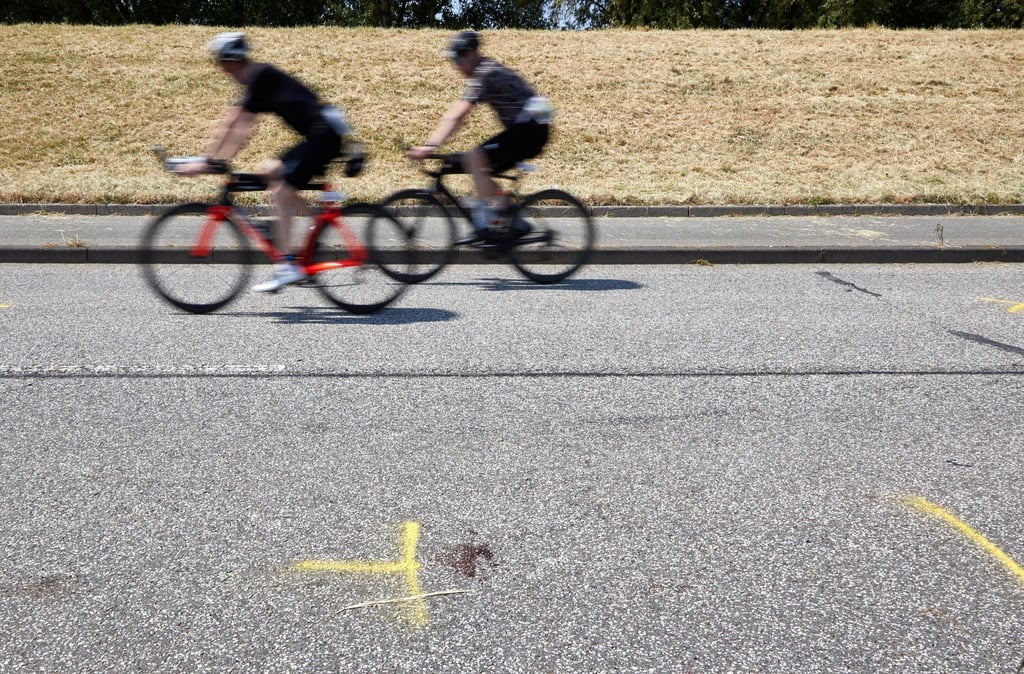 Die Unglückstelle des Triathlons in Hamburg.