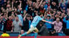 Bernardo Silva von Manchester City jubelt über seinen Treffer zum 1:0.