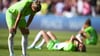 Die Wölfinnen um Alexandra Popp (l) mussten sich trotz einer 2:0-Führung geschlagen geben.