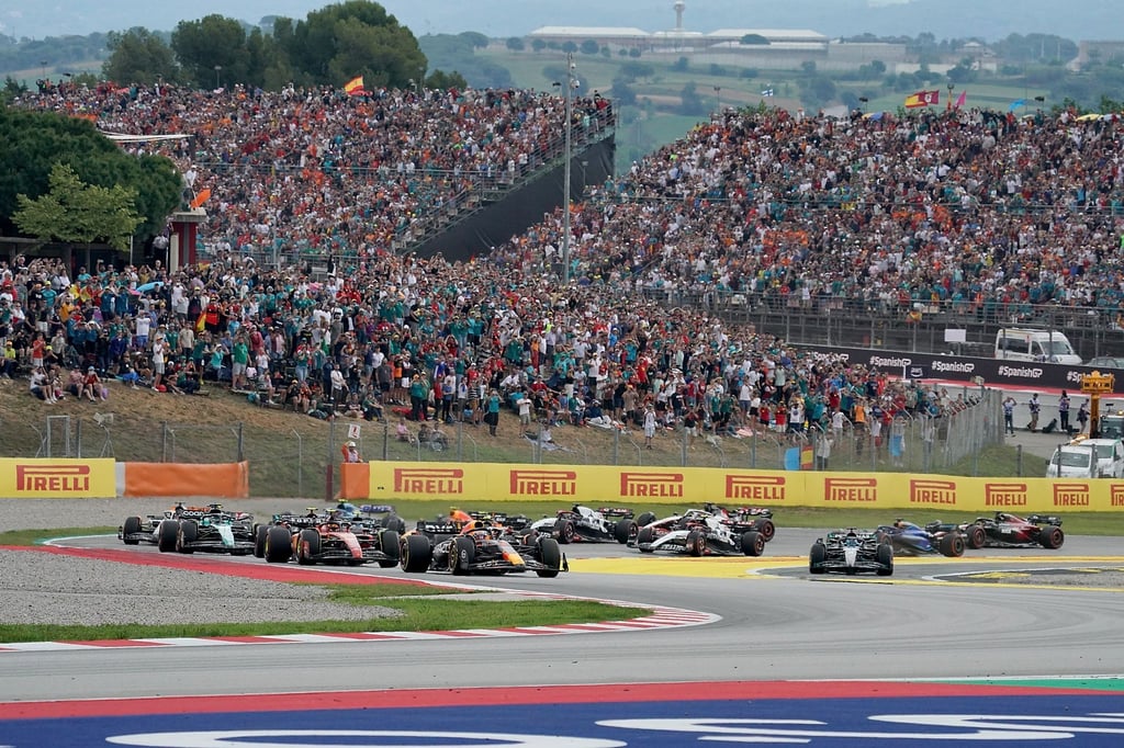 Die Rennfahrer beim Grand Prix von Spanien in Aktion.
