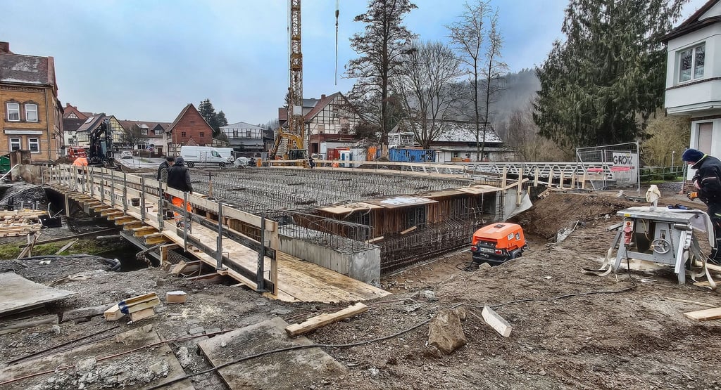 Blick auf die ehemalige Baustelle in Wippra.