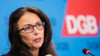 „Ich hoffe sehr, dass die Bundesregierung sich jetzt zusammenreißt“, sagt Yasmin Fahimi, Vorsitzende des Deutschen Gewerkschaftsbundes, mit Blick auf die hohen Umfragewerte der AfD.