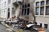 Das Ausmaß des Brandes in der Gutenbergstraße in Weißenfels schockiert auch noch am Morgen danach.