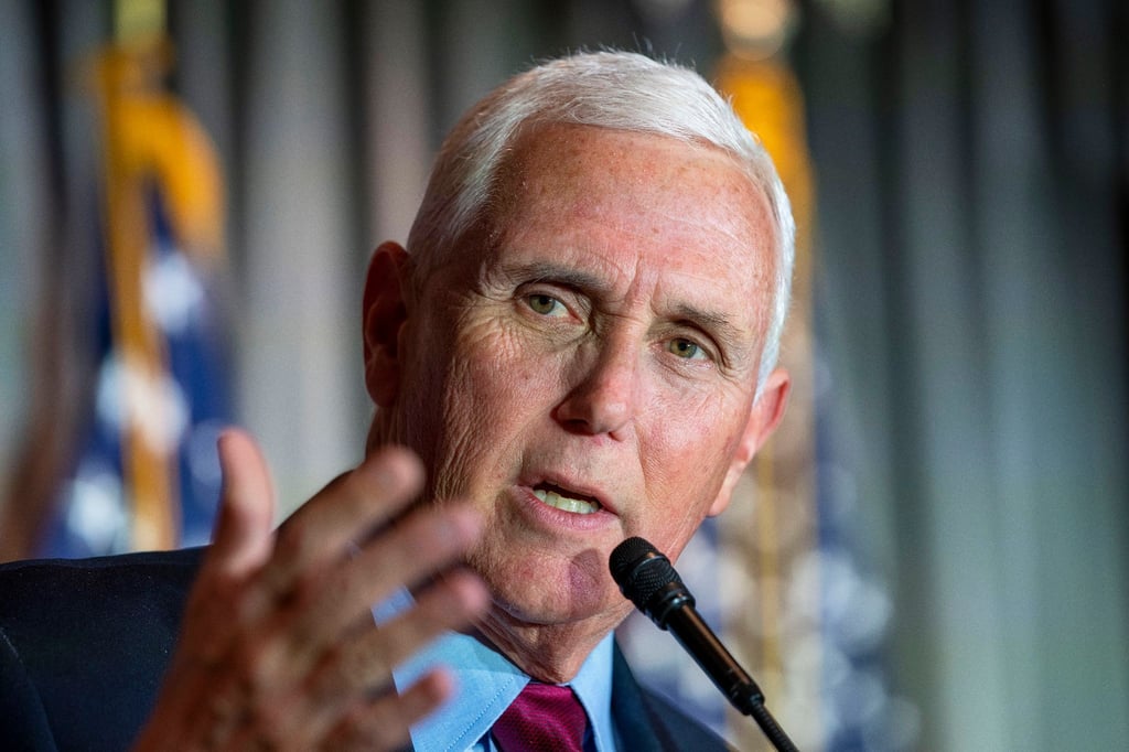 Ex-Vizepräsident Mike Pence bei einem Event in Washington. Der ehemalige Trump-Partner will 2024 selbst für das höchste Amt in den USA kandidieren.
