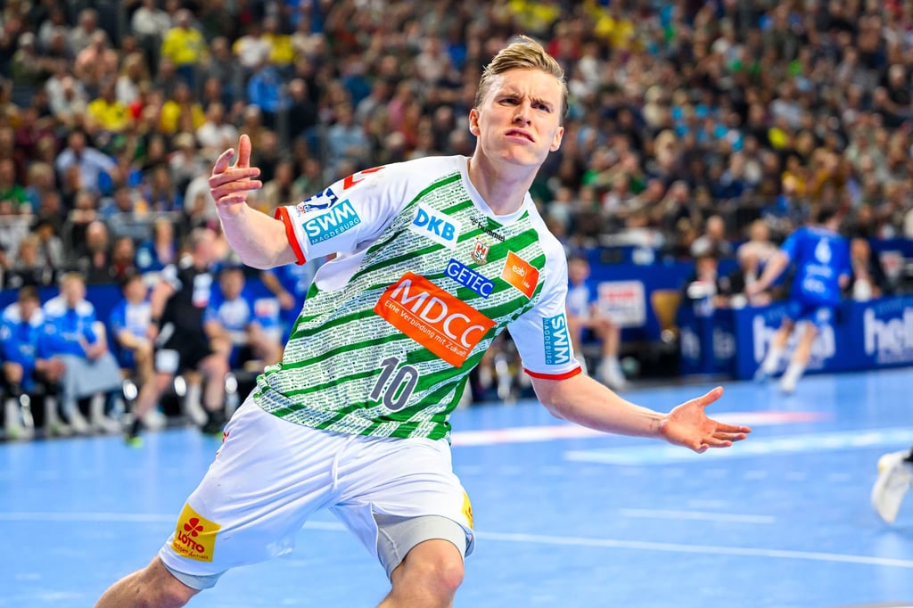 Gisli Thorgeir Kristjansson im Einsatz für den SC Magdeburg.