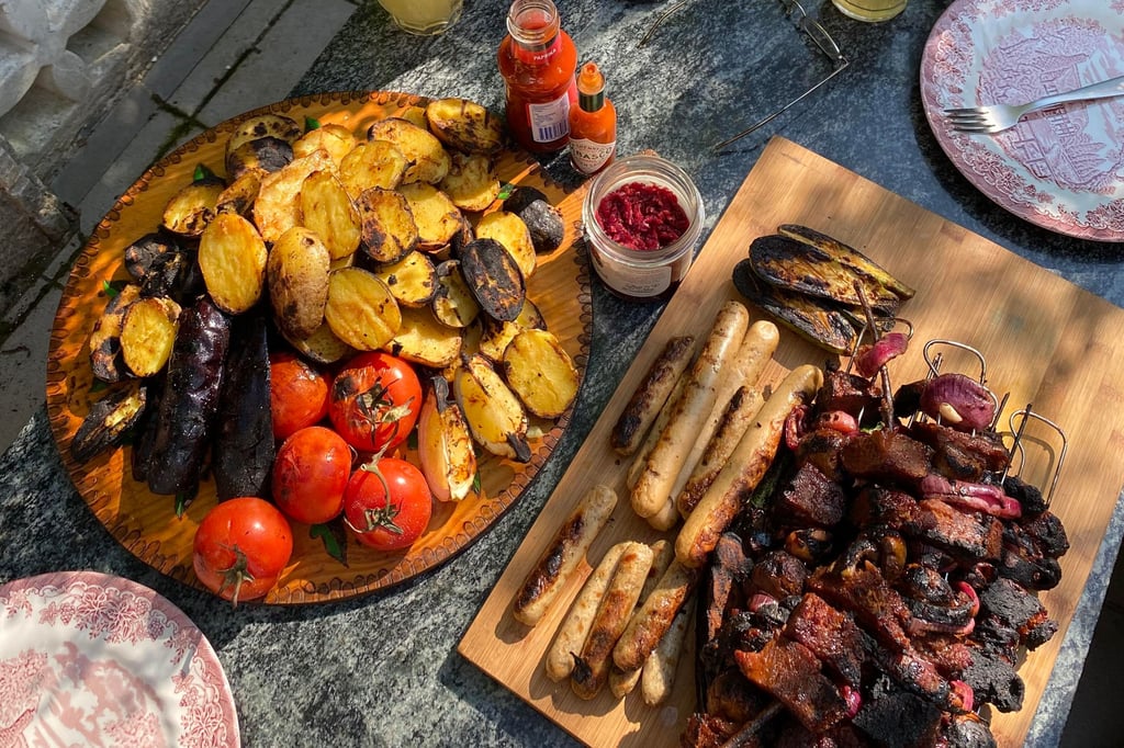 Grillgemüse und vegane Würstchen, Magdeburg