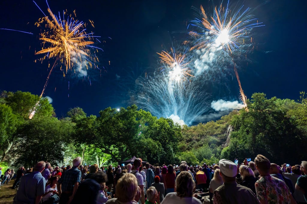Einer der Höhepunkte der Händel-Festspiele: Konzert und Feuerwerk in der Galgenbergschlucht
