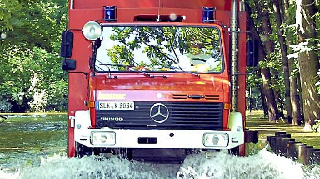 Der Feuerwehr-Shuttle in der Bernburger Talstadt.
