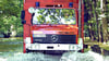 Der Feuerwehr-Shuttle in der Bernburger Talstadt.