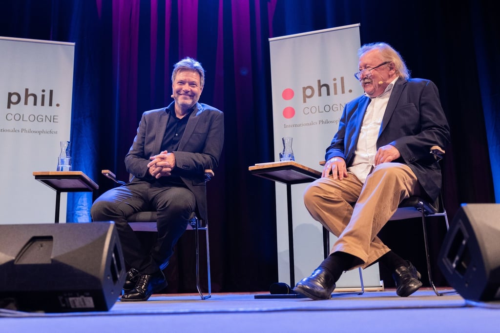 Robert Habeck im Gerspräch mit Peter Sloterdijk.