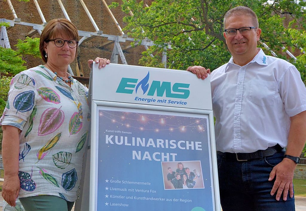 Soleparkchefin Sibylle Schulz und Frank Sieweck von der EMS haben das Programm zur diesjährigen Kulinarischen Nacht im Kurpark vorgestellt. Worauf dürfen sich die Gäste freuen?