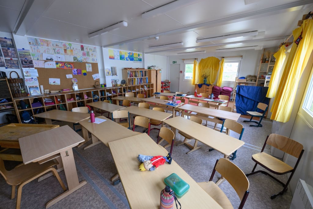 Blick in ein Klassenzimmer der Neue Waldorfschule Dresden.