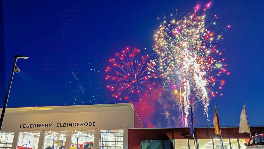 Ein Höhepunkt war das Feuerwerk hinter dem Gerätehaus in Elbingerode.