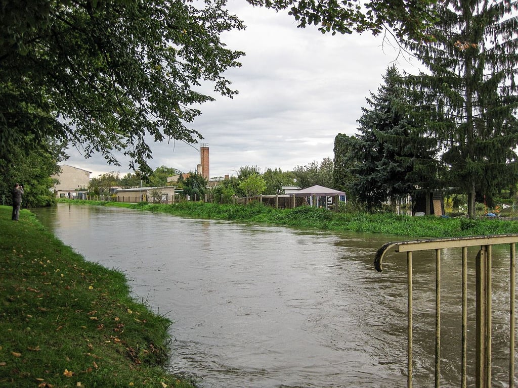 Die Ehle in Gommern kann es ganz schön wild treiben - bei Hochwasser, wie hier 2010.
