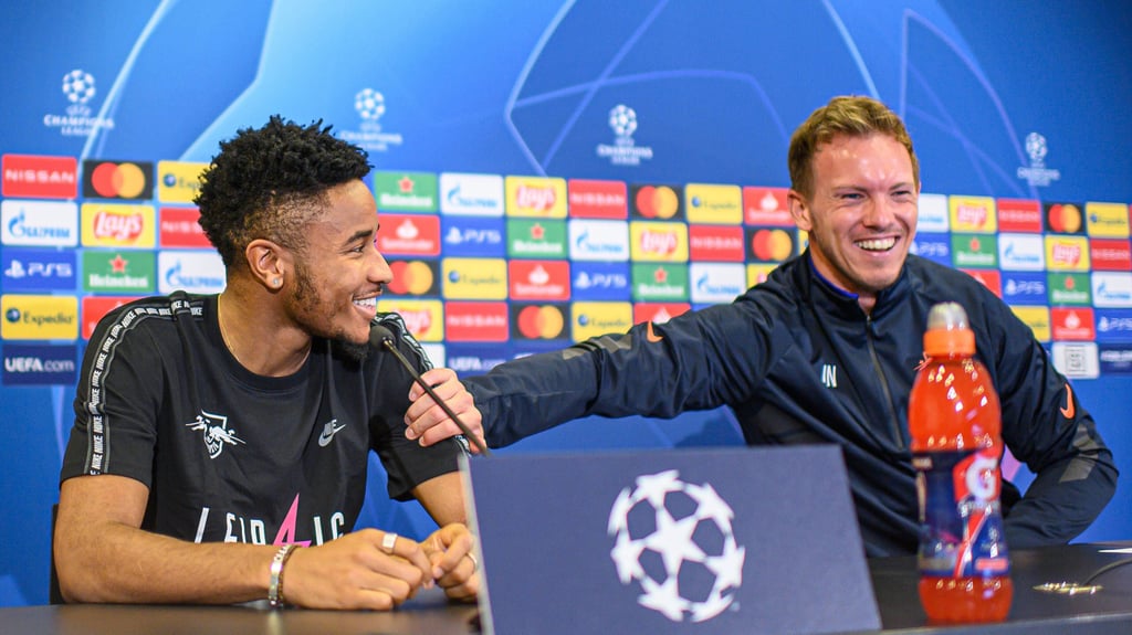 Christopher Nkunku und Julian Nagelsmann arbeiteten bei RB zusammen.