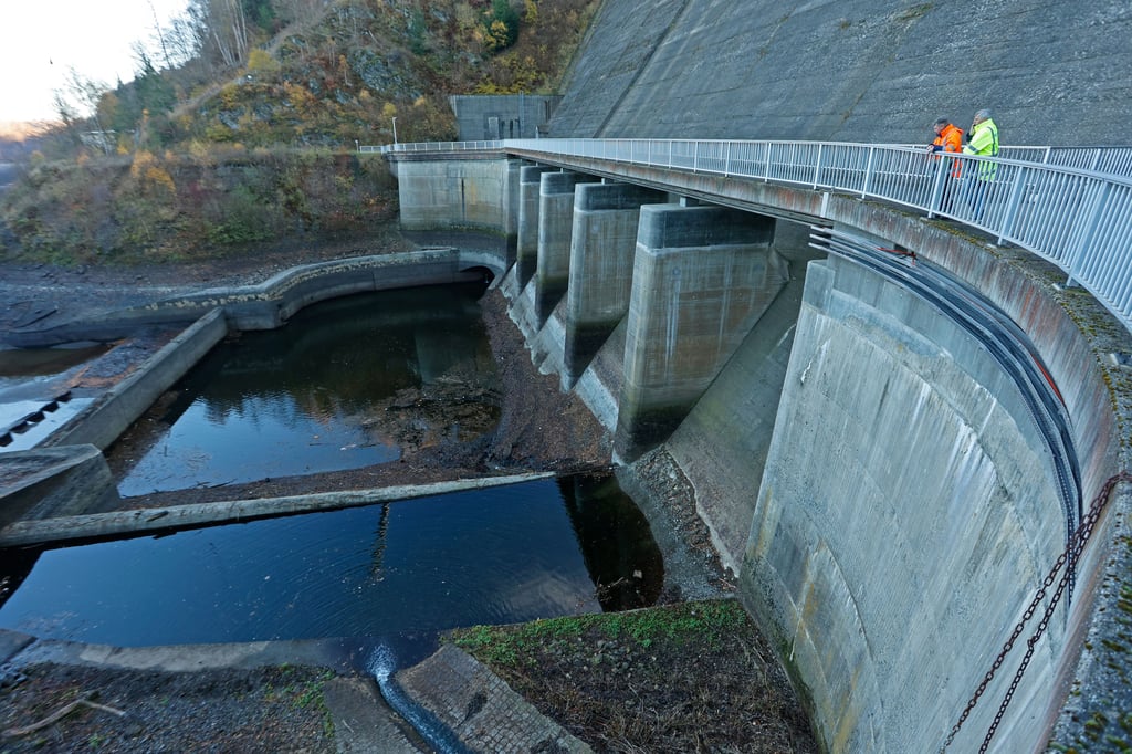 Die Rappbodetalsperre im Harz ist mit einer Mauerhöhe von 106 Metern und einer Wassermenge von 109 Millionen Kubikmetern die größte Talsperre Sachsen-Anhalts.