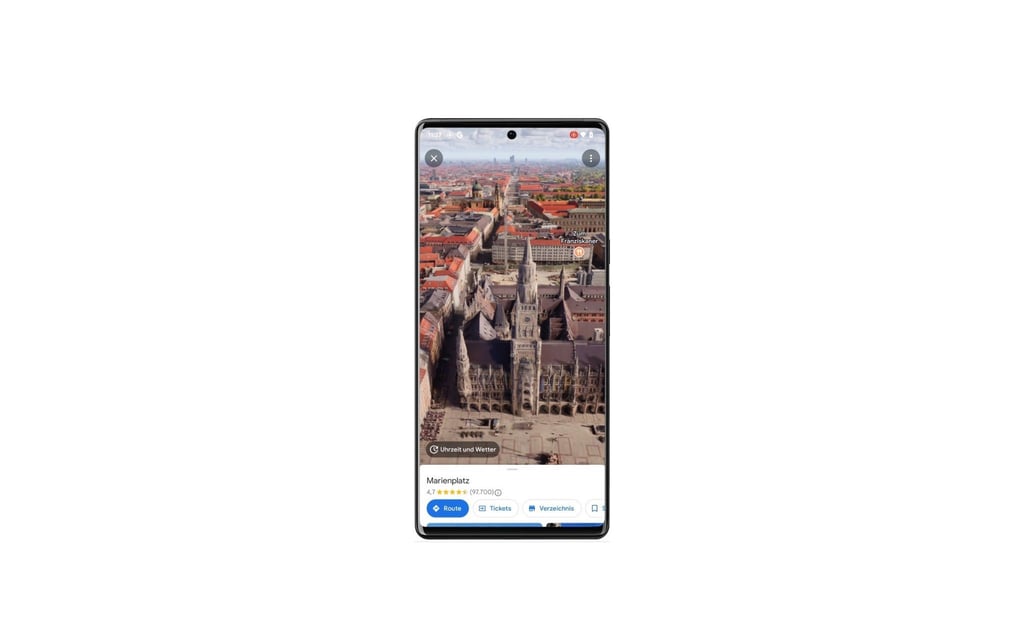 Schon mal vorab ein bisschen umsehen: Immersiv unterwegs am Münchner Marienplatz.