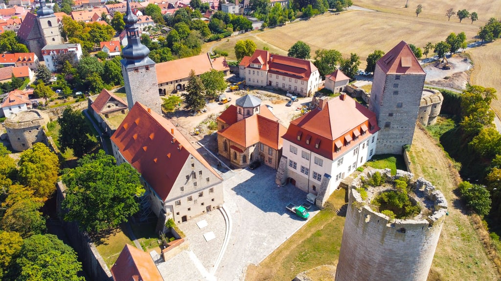 Luftaufnahme der Burg Querfurt