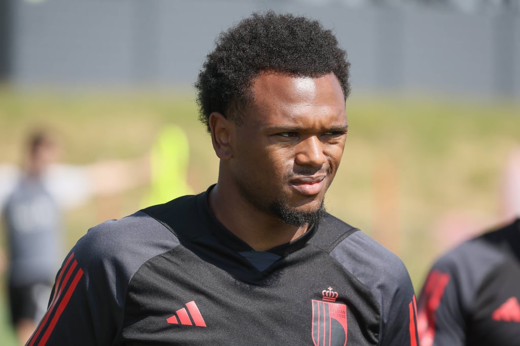 Lois Openda beim Training mit der belgischen Elf.