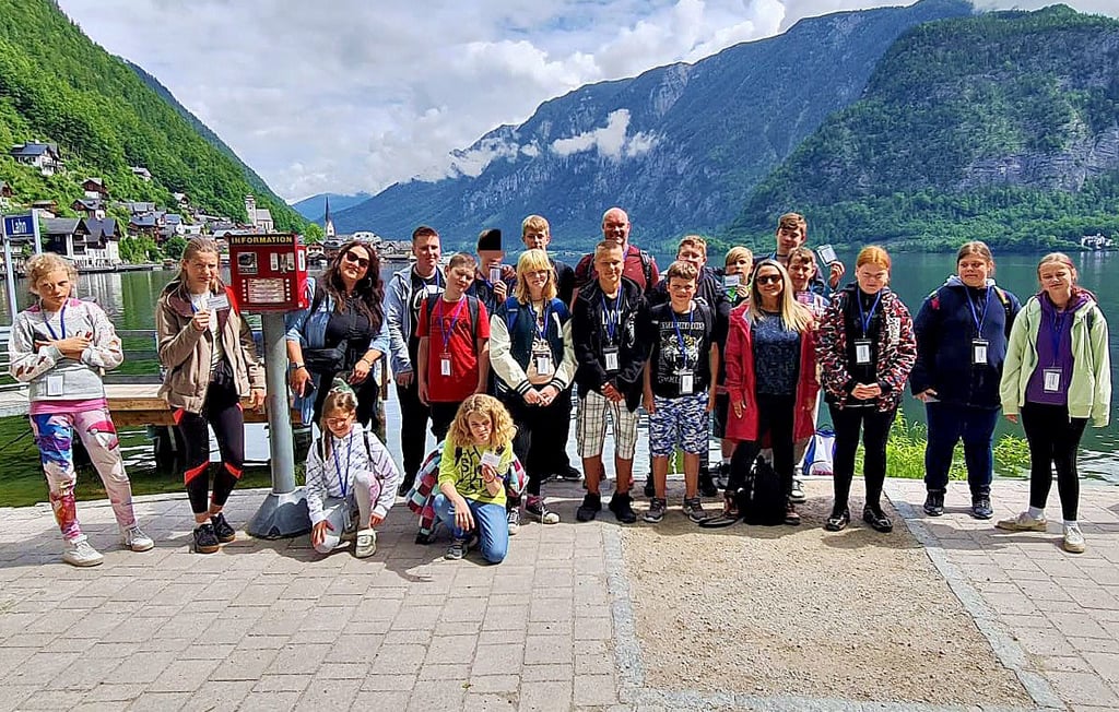Die Erasmusgruppe der Pestalozzischule Aschersleben in Puch, Österreich.