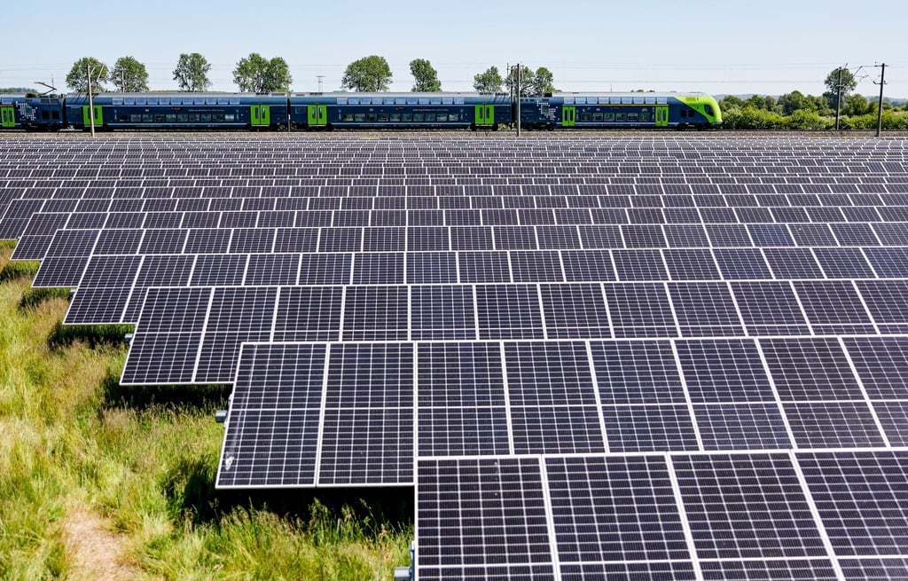 Ein Solarfeld in Schleswig-Holstein.