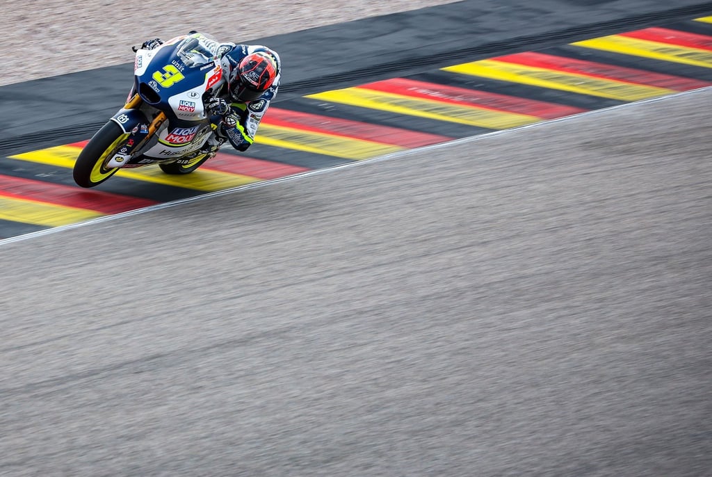 Lukas Tulovic aus Deutschland vom Liqui Moly Husqvarna Intact GP Team fährt über die Strecke.