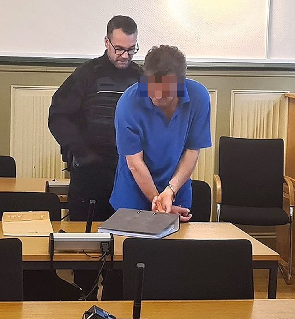 Der Angeklagte Franz R. am Dienstag im Landgericht Stendal.