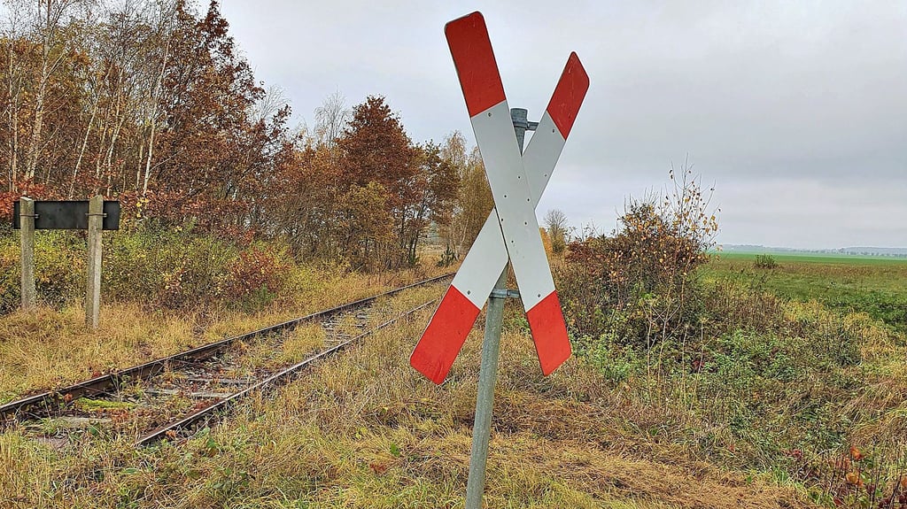Zustand der Bahnstrecke zwischen Salzwedel und Geestgottberg im März 2023.