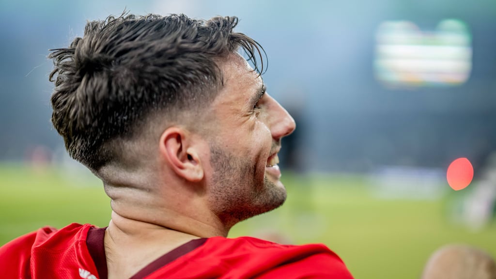 Dominik Szoboszlai nach dem DFB-Pokalsieg mit RB.