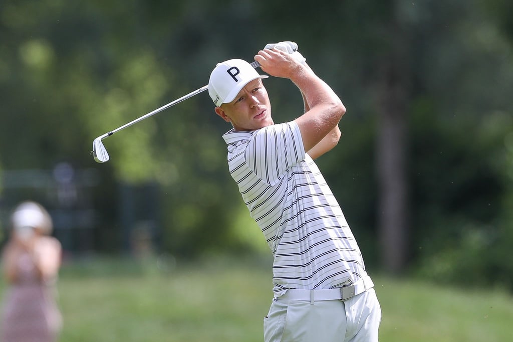 Erste Runde im Golfclub München Eichenried. Matti Schmid aus Deutschland auf dem Fairway.