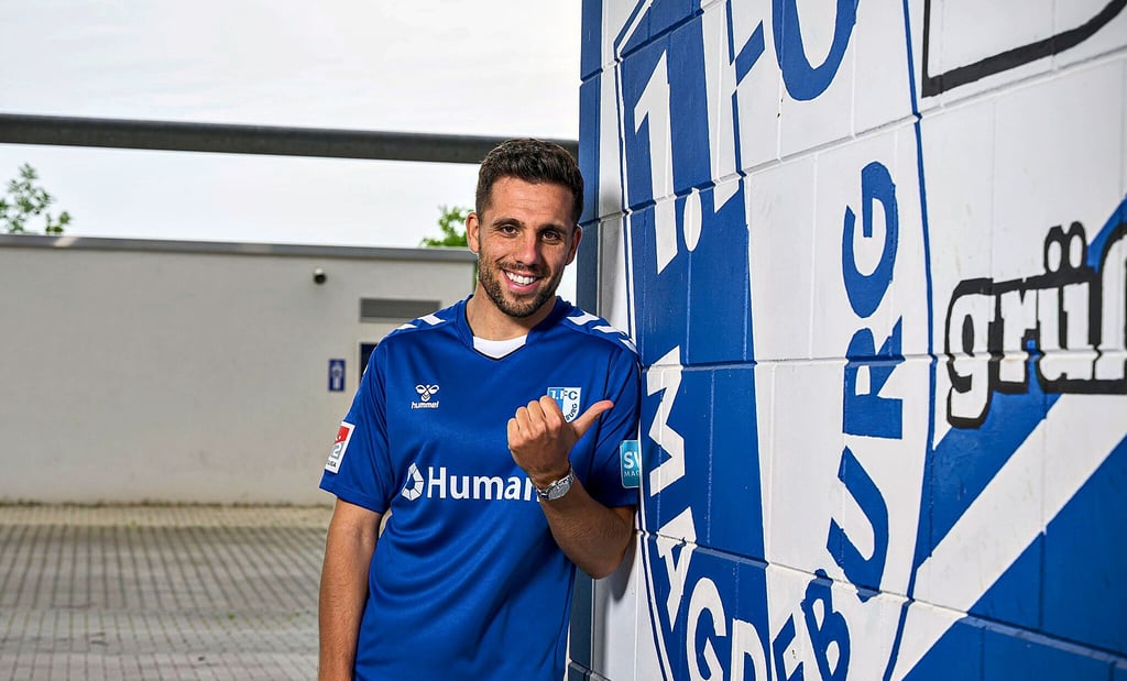 So sieht Vorfreude aus: Ahmet Arslan fiebert der kommenden Saison mit dem FCM entgegen. Im Vorjahr war er bei fast jedem Einsatz für Dresden in der dritten Liga an einem Tor beteiligt.