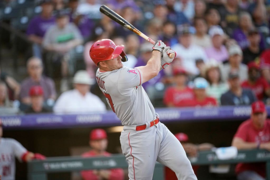 Feierte mit den Los Angeles Angels einen klaren Sieg: Mike Trout.