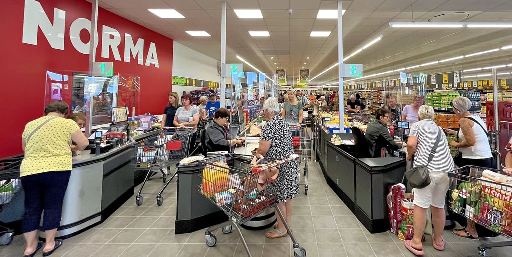 Blick in den neuen Norma-Markt in Tangerhütte. Der ist doppelt so groß wie der frühere Markt am Stadtrand.