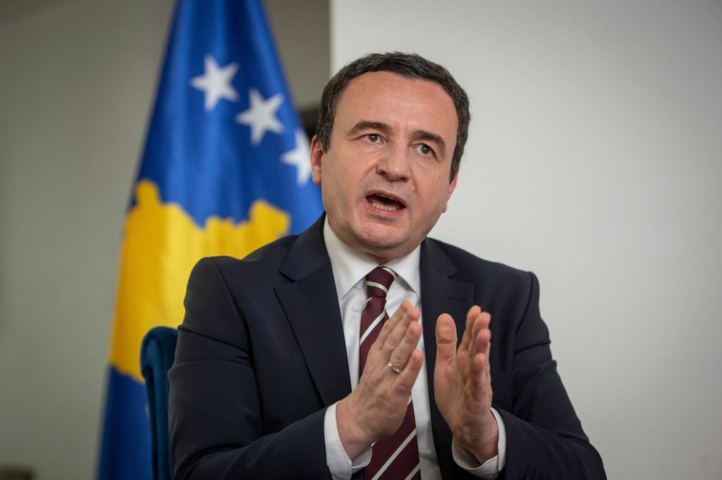 Albin Kurti, Premierminister des Kosovo, fordert Sanktionen für Serbien.