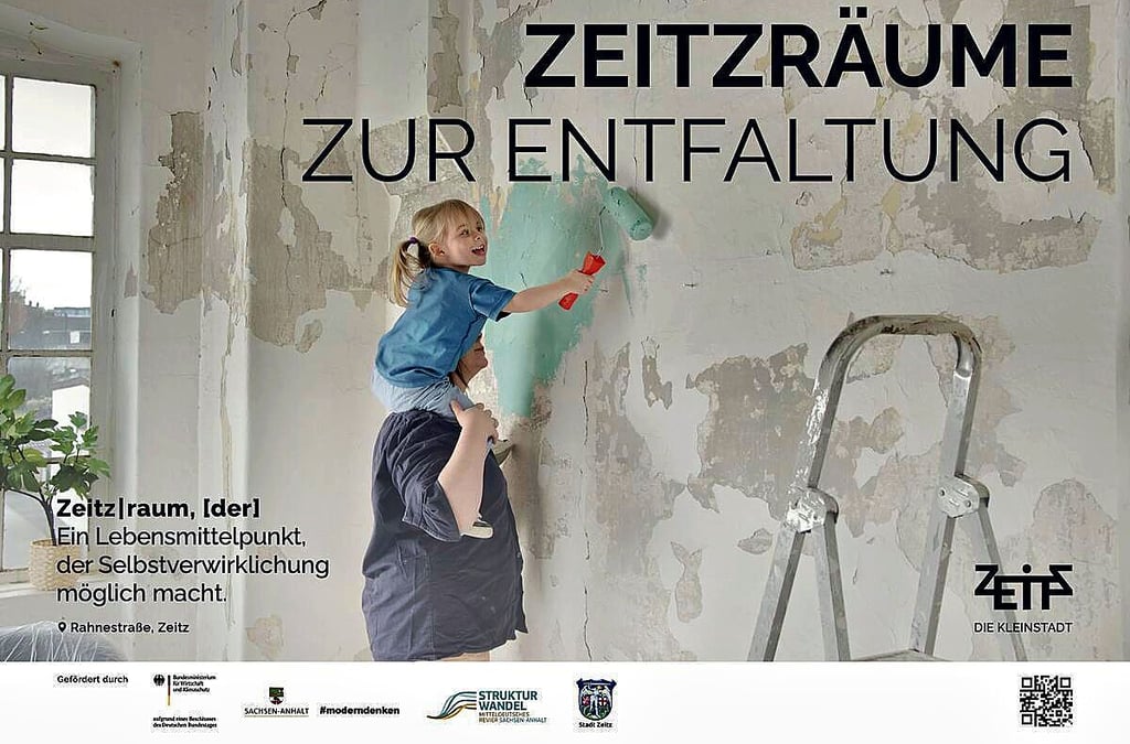 Das ist eines der Kampagnefotos, die online und auf A-1-Plakaten in Leipzig, Zeitz und dem Umland für Zeitz Werbung machen sollen.