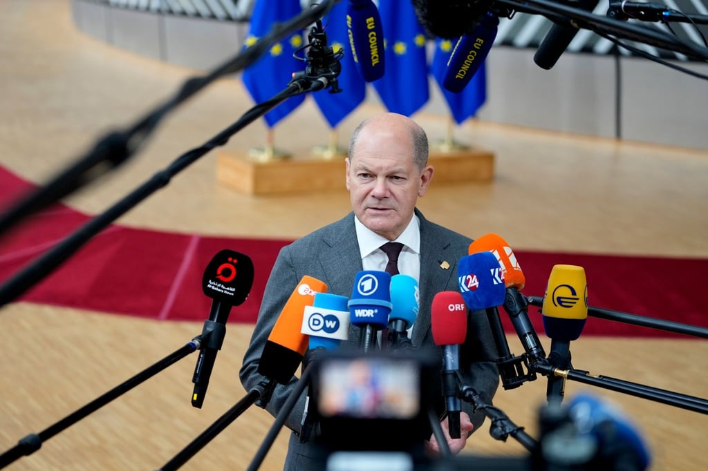 „Wir haben uns als Staaten verpflichtet, dass wir auch zukünftig der Ukraine etwas schulden, was ihre Sicherheit betrifft“: Olaf Scholz.